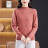 Женский свитер с полувысоким воротником, осенне-зимний пуловер, вязаный свитер для мамы среднего возраста