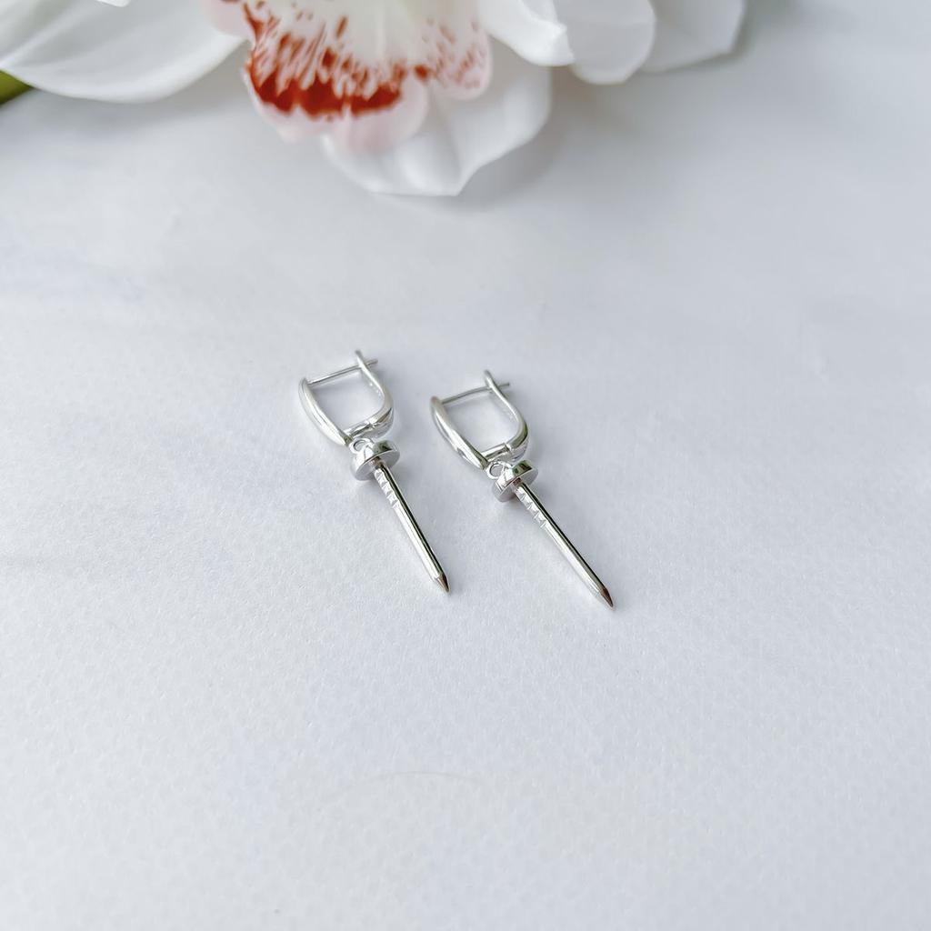 Серебряные серьги без камней (2147923)