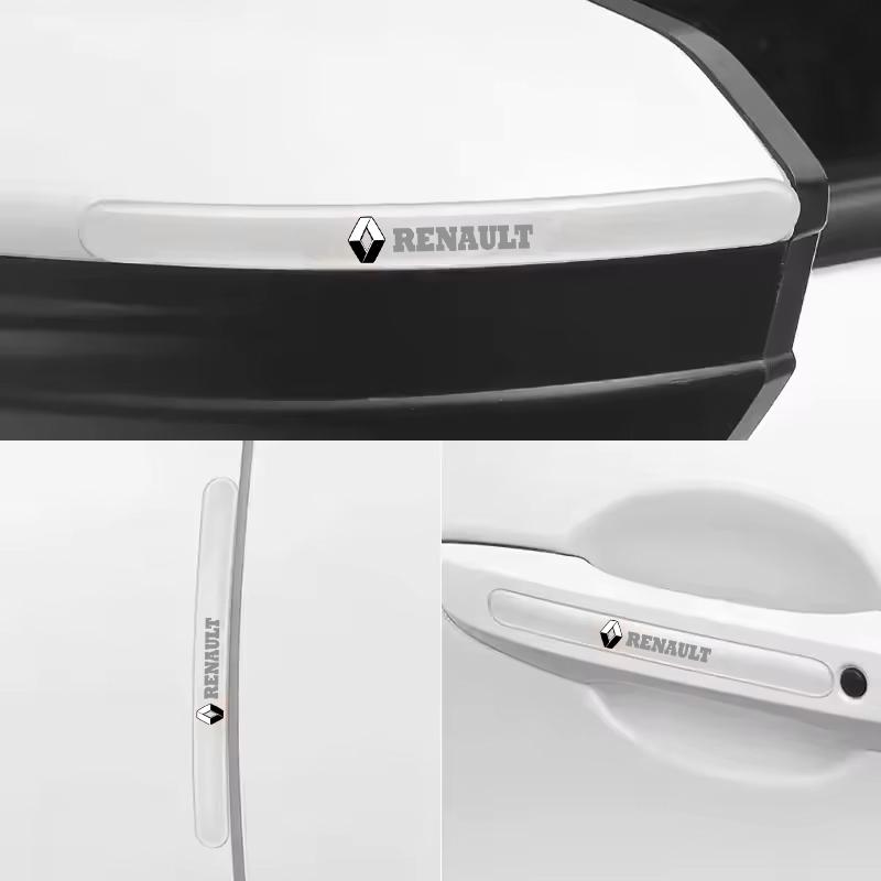 2026 Hot For Renault Hub Caps For Renault Megane 2 3 4 Twingo Clio Talisman Captur Traf 8pcs Car Door Handle Transparent Protect