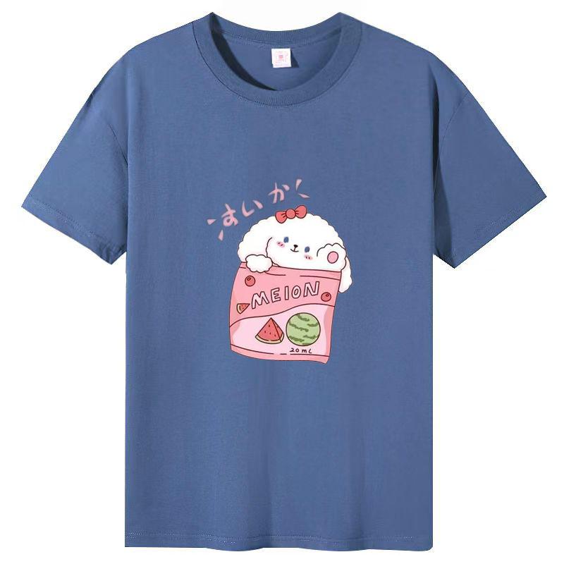 Новая летняя футболка с круглым вырезом и короткими рукавами для женщин, повседневная, большие ярды, свободная футболка с короткими рукавами для женщин