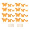 2set Luminous Stickers PVC Material 3D Stereoscopic Insect Patterns Easy Detachable Orange 3 Size