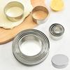 1 Set Multipurpose Long-Lasting Useful Non-stick Biscuit Plain Edge Round Cutter Baking Metal Ring Mold Circle Cookie Cutter
