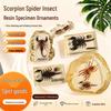 Реалистичные ornaments-насекомые из смолы: Янтарные образцы со скорпионами и пауками