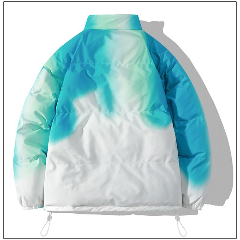 Зимняя новая хлопковая одежда с градиентом для мужчин в Европе и США, повседневная хлопковая одежда, брендовая одежда для хлеба Tide