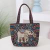 Peacock Elephant Owl Rabbit Bag Double-sided Jacquard Embroidered Cloth Bag Durable and Strong Work Handheld Women's Bag
