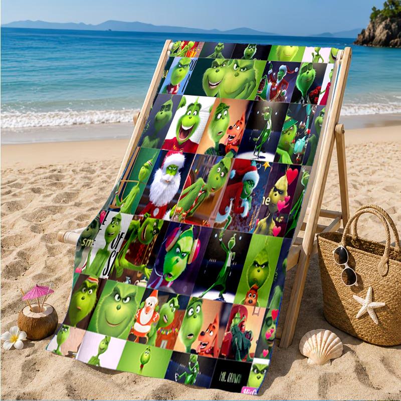 Christmas Collage Beach Towel, Microfiber Beach Towel, Perfect For Pool, Beach, Travel, Home Decor Beach Party Fan gifts