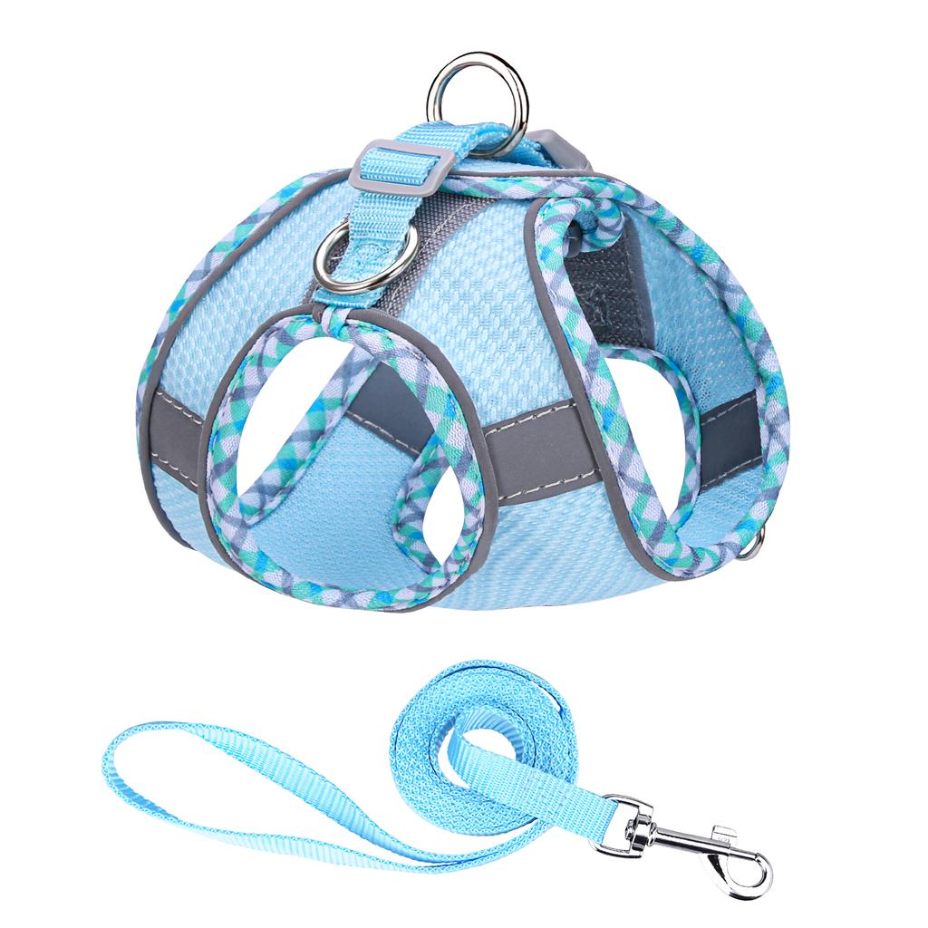 ORIA Pet Harness Dog Harness Cat Harness and Leash Set Breathable Pet Vest Reflective Strips Jacket for Small Kitten, Puppy