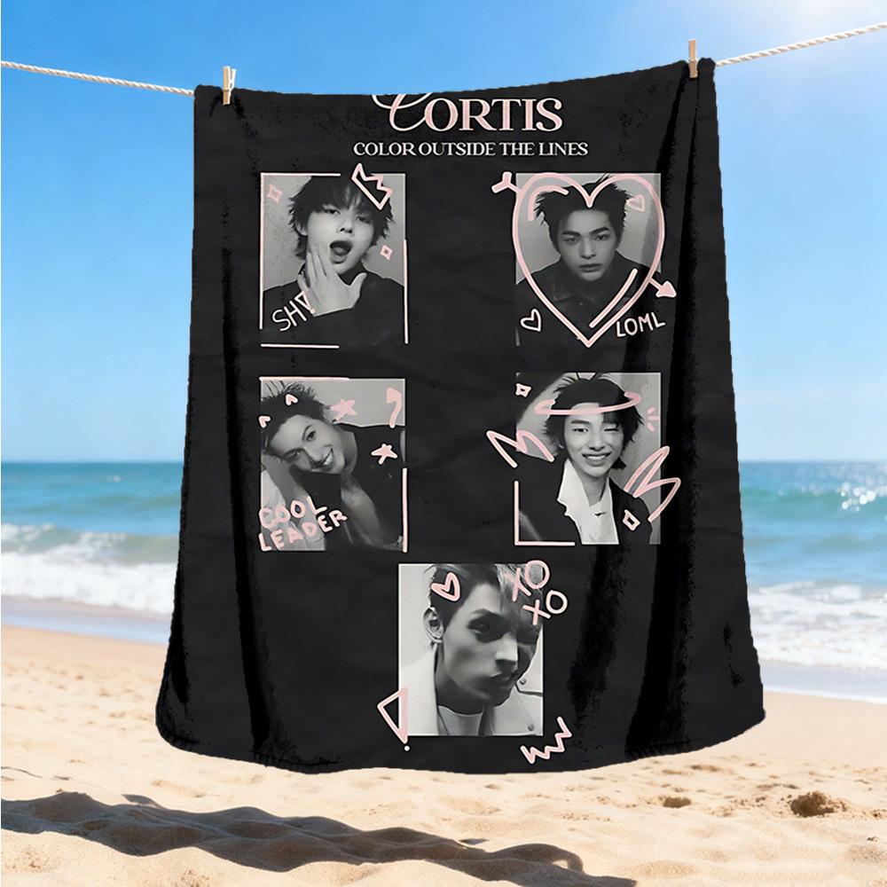 1 шт. K pop, Фланелевое одеяло Cortis Outdoor, Мягкое,