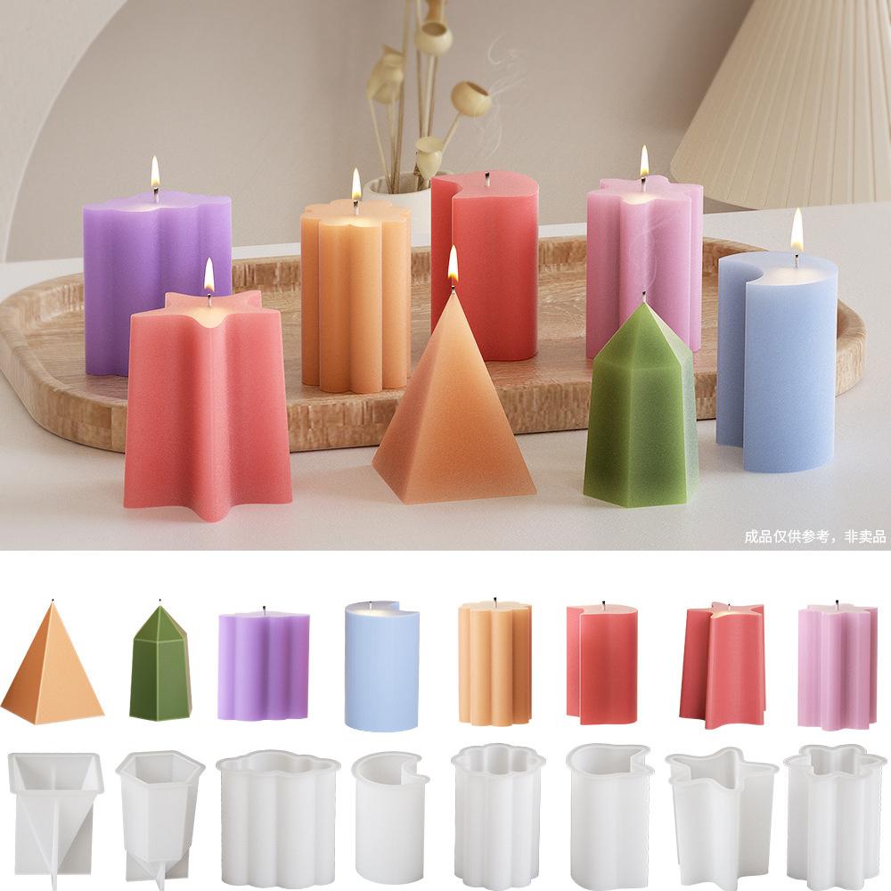 3D Морская звезда Луна Пирамида Облако Форма цветка Ароматическая свеча Силиконовая форма DIY Гипс Смола Мыло Воск Изготовление форм Домашнее украшение