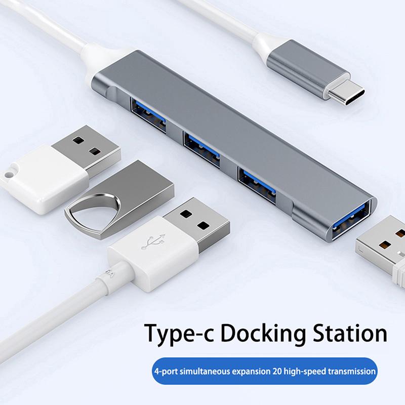 Usb C Hub 3.0 Type C 4 Port Multi Usb Splitter Adapter Otg Pc Computer