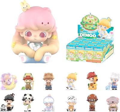 POP MART Фигурки серии DIMOO Animal Kingdom, 1 шт. Фигурки-сюрпризы DIMOO, Подарки на праздник и день рождения для девочек и мальчиков,