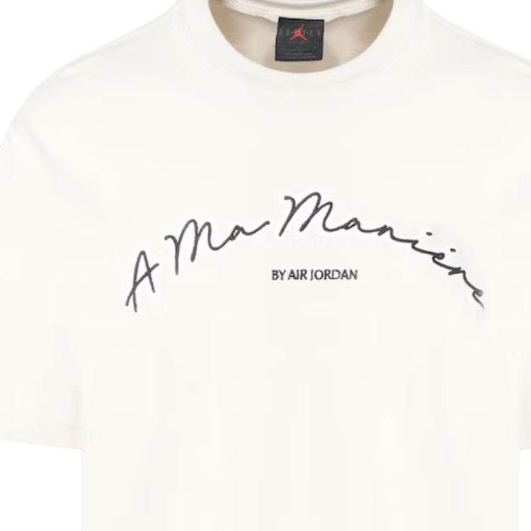 Air Jordan x A Ma Maniére Short Sleeve T-Shirt Light Orewood Brown Unisex Tops Cream FN0609-104