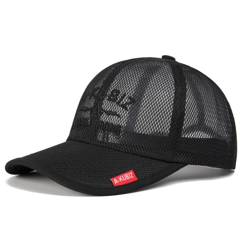 Hat Men'S Summer Shade Sun Protection Sun Mesh Cap Breathable Quick Drying Cap Outdoor Fishing Mountaineering Baseball Cap