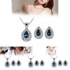 Sparkling Crystal Earring Necklace Collection With Electroplated Finish For Giftgiving