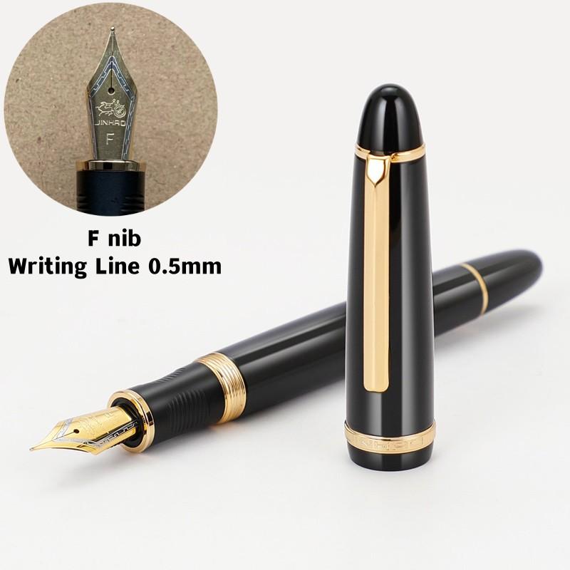 Перьевая ручка Jinhao X850, медный корпус, золотой зажим Iraurita, тонкое/среднее перо для письма, офиса, школы
