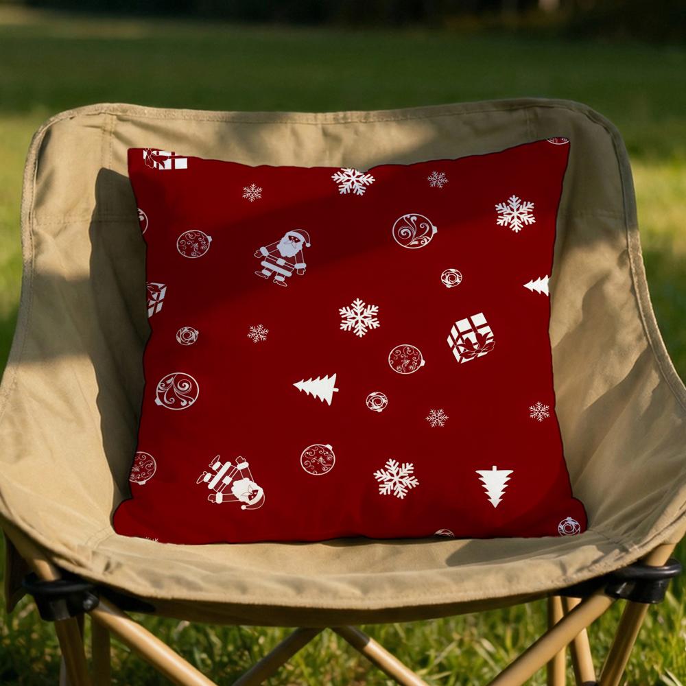 Xmas Bell Socks Santa Cushion Cover Soft Reversible Durable Pillow Cover MultiScene Use for Home Car Daily Comfort