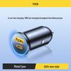PISEN 30W Dual-Port Fast Car Charger: A+C Metal Mini Charger