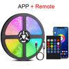 APP+Bluetooth Led Strip Light Music Sync RGB 5050 Led Tape Bluetooth Control Flexible Ribbon for Room Party Decoration TV Backlight