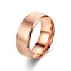 8MM Classic Stainless Steel Ring For Men Women 7 Color Double Inclined Plane Matte Wedding Band Couples Rings  Jewelry