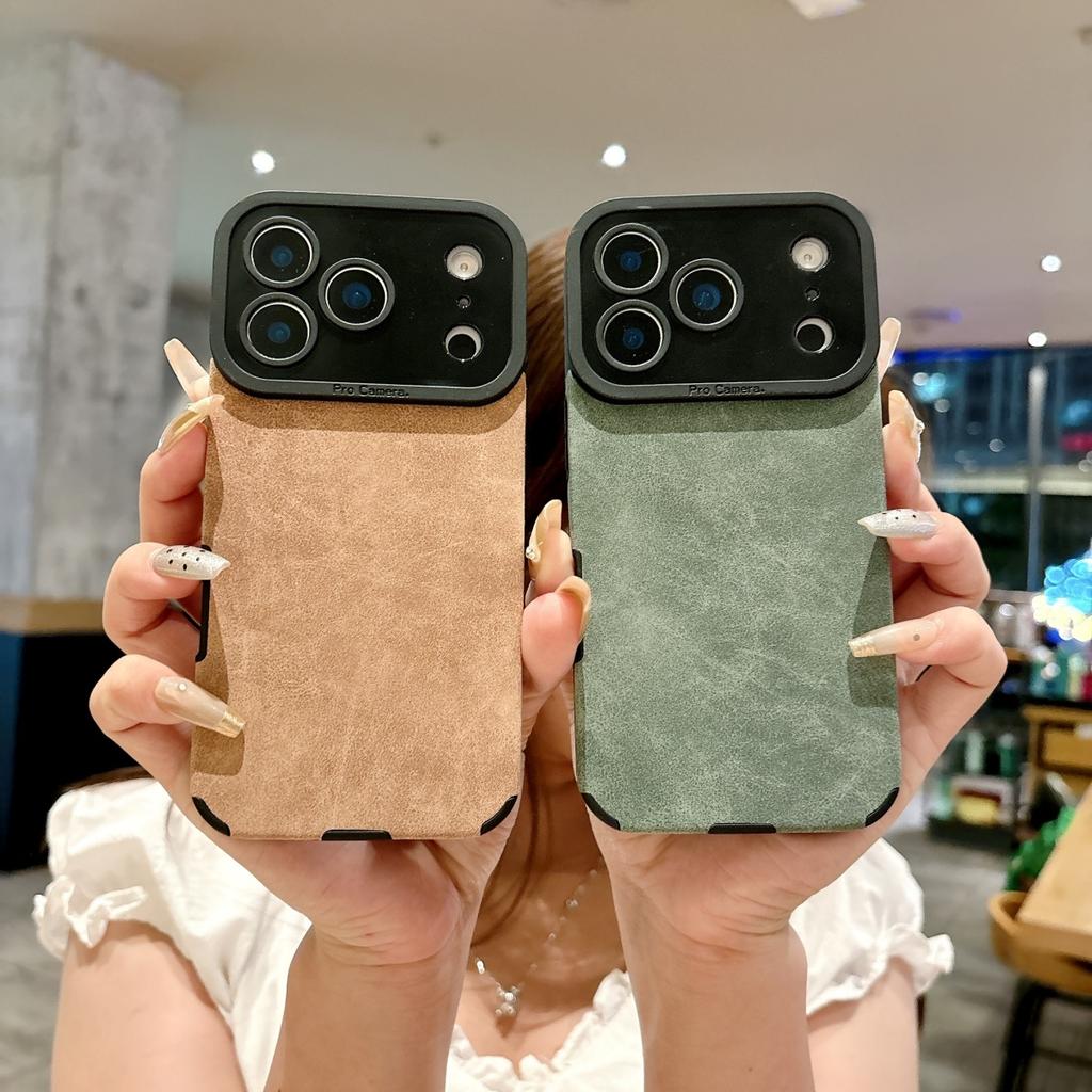 Мягкий кожаный чехол из замши для iPhone 17 Air 16 15 14 13 12 11 Pro X XR XS Max 7 Plus Ударопрочный матовый чехол из овчины