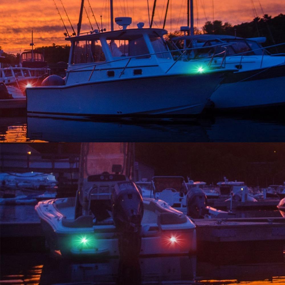 Flush Mount LED Navigation Light Stainless Steel Marine Side Light LED Bow Light For Marine Boat