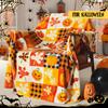 1pc Pumpkin & Autumn Leaves Plaid Halloween Blanket Soft Plush Fleece Throw for Sofa or Bed Comfortable Luxury Flannel Blanket