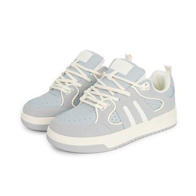 Дышащие универсальные белые туфли на платформе, женские повседневные туфли с круглым носком и небольшим вырезом, легкие и удобные кроссовки для женщин, скейтборд для пары