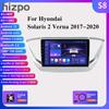 8+128 2Din Android 12 Car Radio for Hyundai Solaris 2 Verna 2016-2020 Multimedia Video Player Navigaion GPS 4G Carplay Head Unit Intelligent Screen