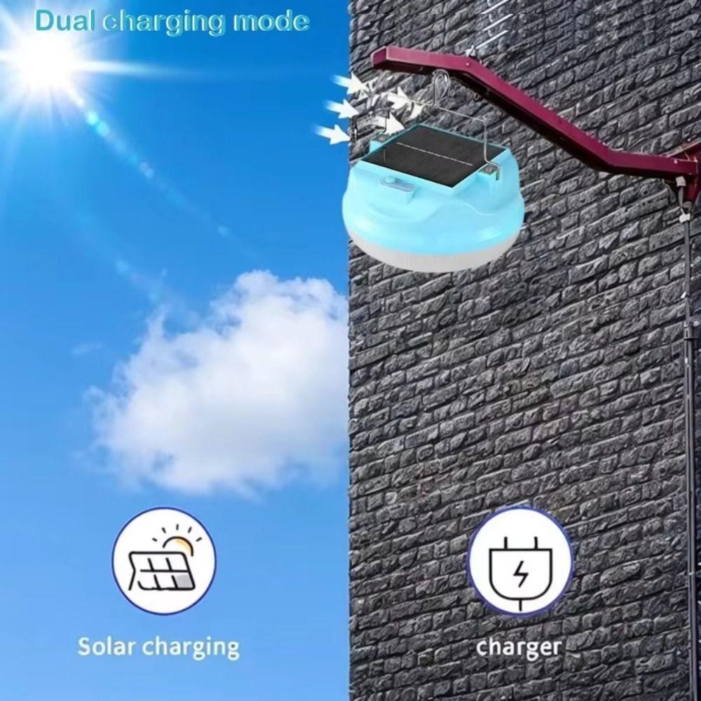 3 Lighting Modes Solar Powered LED Camping Light Waterproof Ultra Bright LED Light  Outdoor Camping