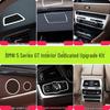 Модификация интерьера BMW 5 серии GT: Яркие полоски-наклейки для вентиляционного отверстия центральной консоли и ручки стеклоподъемника для 528 535i.