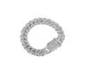 Trendy European-American Style Full Diamond Cuban Bracelet, Unisex Hip-Hop Thick Chain with Personality Buckle