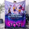 K Pop Охотники на демонов Плед Горячий аниме Фланелевый плед Подарок фанату для дома Путешествий Кемпинга Офиса Постельное белье Декор гостиной