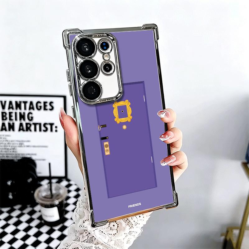 Friends Tv Show Theme Plating Phone Case For Samsung Galaxy S24 S25 FE S26 Edge S23 Ultra S22 S21 Plus S20 Anti-Fall Airabag Cov