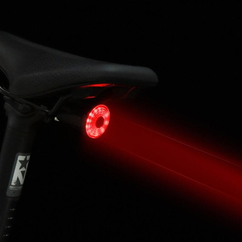 Высокоинтенсивный USB-перезаряжаемый велосипедный фонарь с датчиком задний фонарь велосипедный задний фонарь