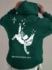 Hot selling European and American men's autumn angel print soft and comfortable hooded sweatshirt suitable for household wear