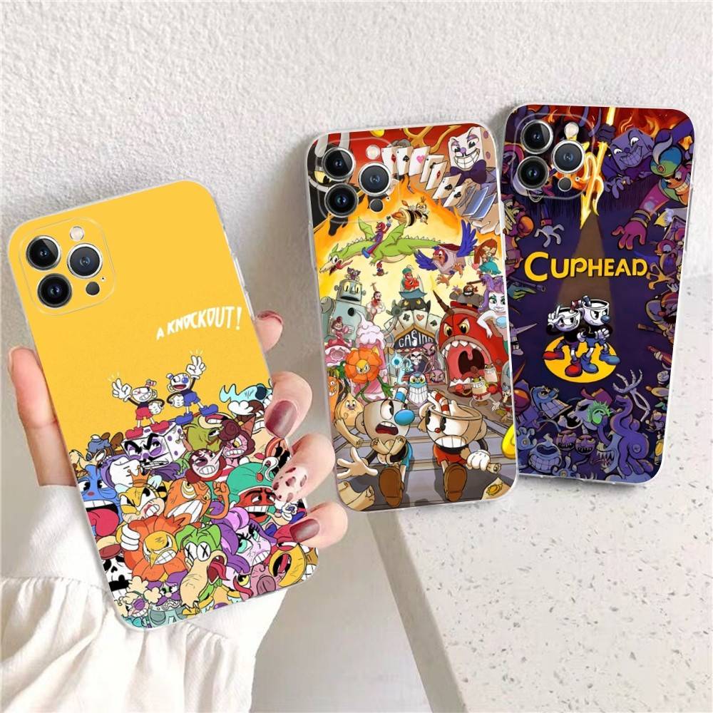 Классическая игра Аниме C-CupheadS Для iPhone 17 16 15 14 13 12 11 Pro max Plus Чехол для телефона Высококачественный Силикон
