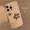 Three Dimensional Brown Checked Star Suitable for Apple 16 Mobile Phone Case Glitter Powder Iphone15promax Soft Sleeve 14 Double Layer 11