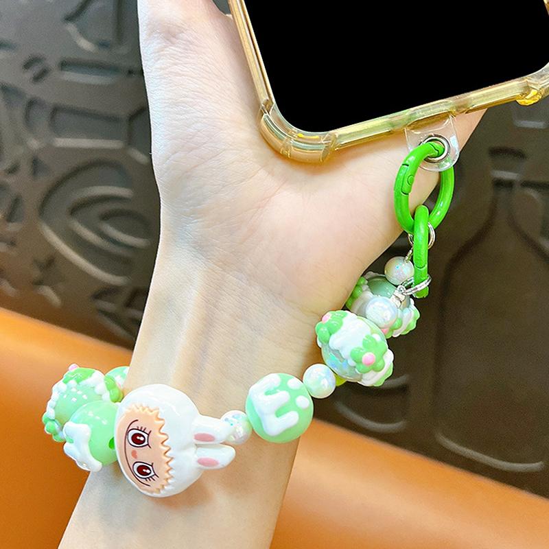 1 шт. рюкзак аксессуары лабубу телефон кулон аниме бисерный чехол для телефона цепочка брелок камера украшение подарок