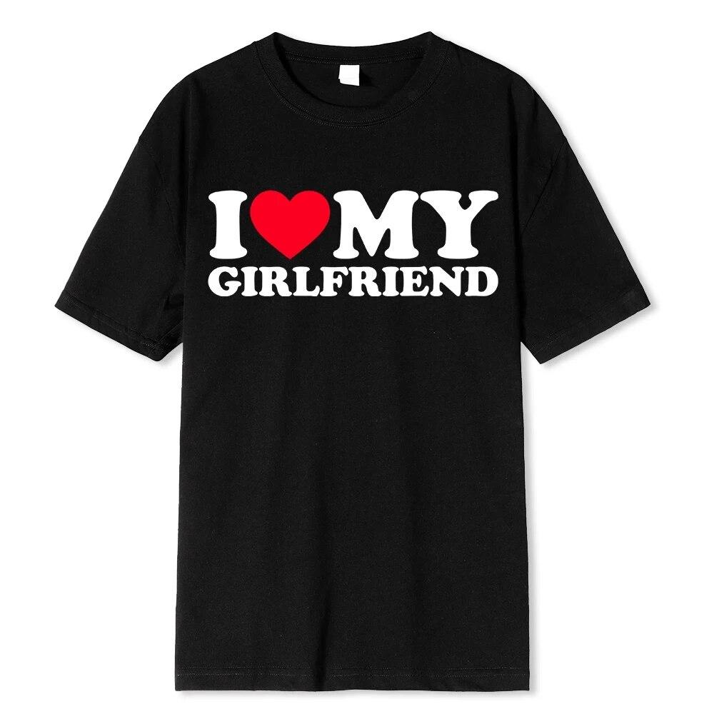 I Love My Boyfriend &I Love My Girlfriend So Please Stay Away From Me BF GF Saying Quote Gift Print Cotton T-shirt