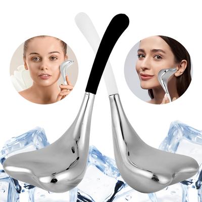 Массаж лица, криоложка, уход за кожей лица, ледяные шарики из нержавеющей стали, охлаждающие спа-шарики, ледяной шарик, ролик 2-в-1 для красоты лица