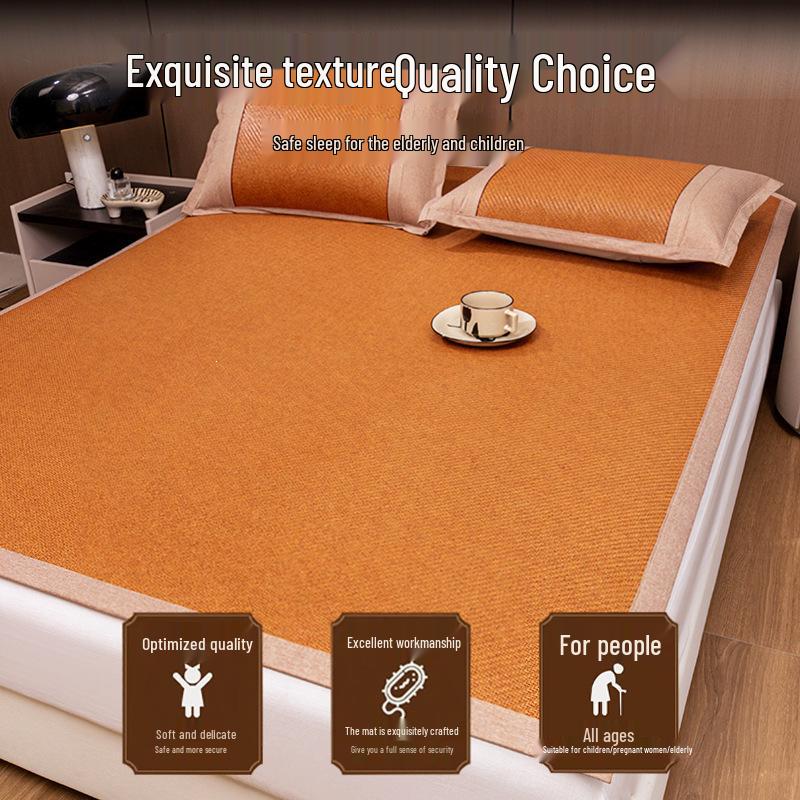2026 Ice Silk Summer Bamboo Mat - Extra Thick, Foldable for Dorms & Single Use