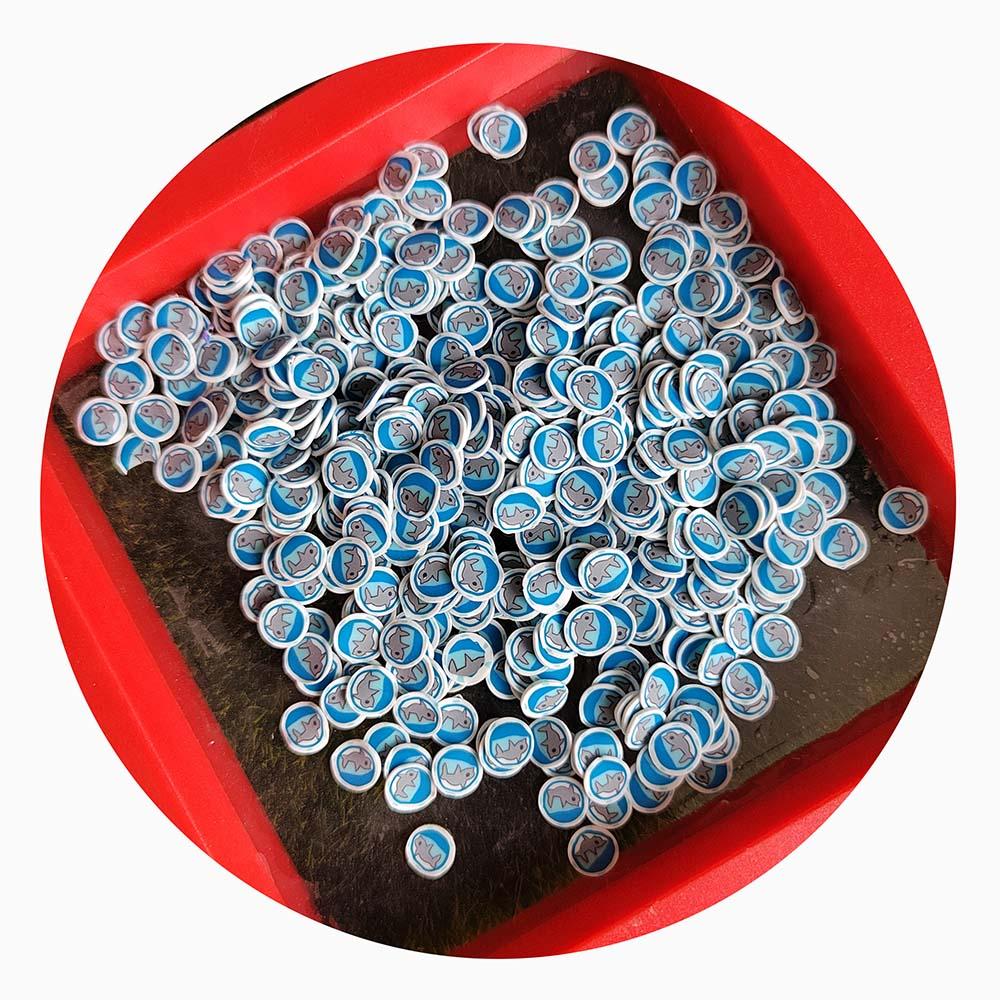 500G Dolphin Polymer Clay Slices Blue Ocean Animal Theme Sprinkles Decor for Slime,Snow Globes