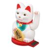 Машущая рука Lucky Cat на солнечной батарее, светочувствительная вращающаяся основа, приносящая богатство и удачу, 5 дюймов