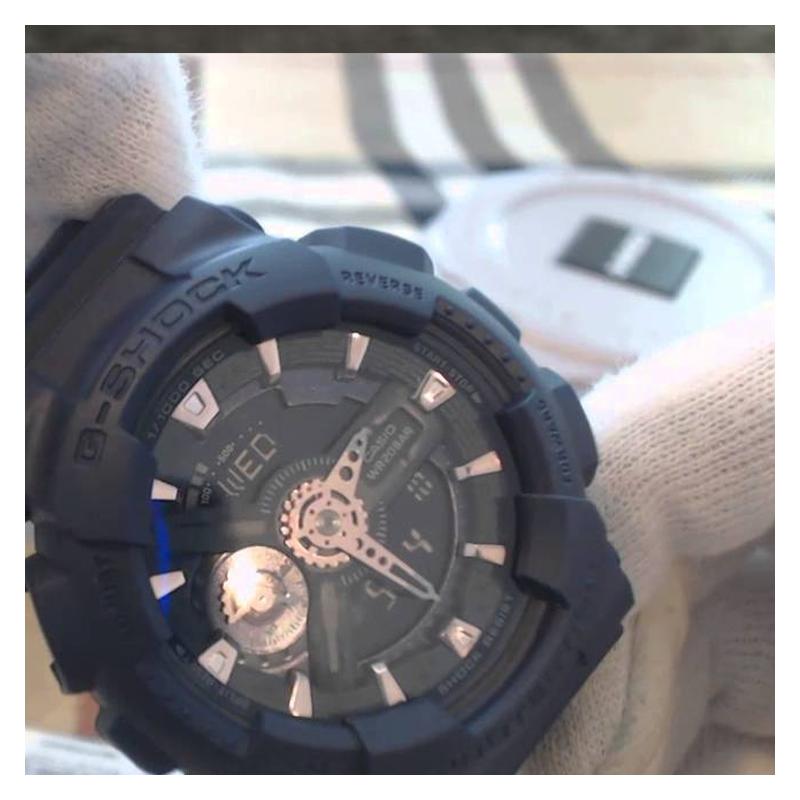Casio G-SHOCK Модный тренд Контрастный цвет Уличная классика Стрелки Двойной дисплей Циферблат Спортивные Водонепроницаемые Кварцевый механизм Ремешок из смолы GMA-S110CM-2A