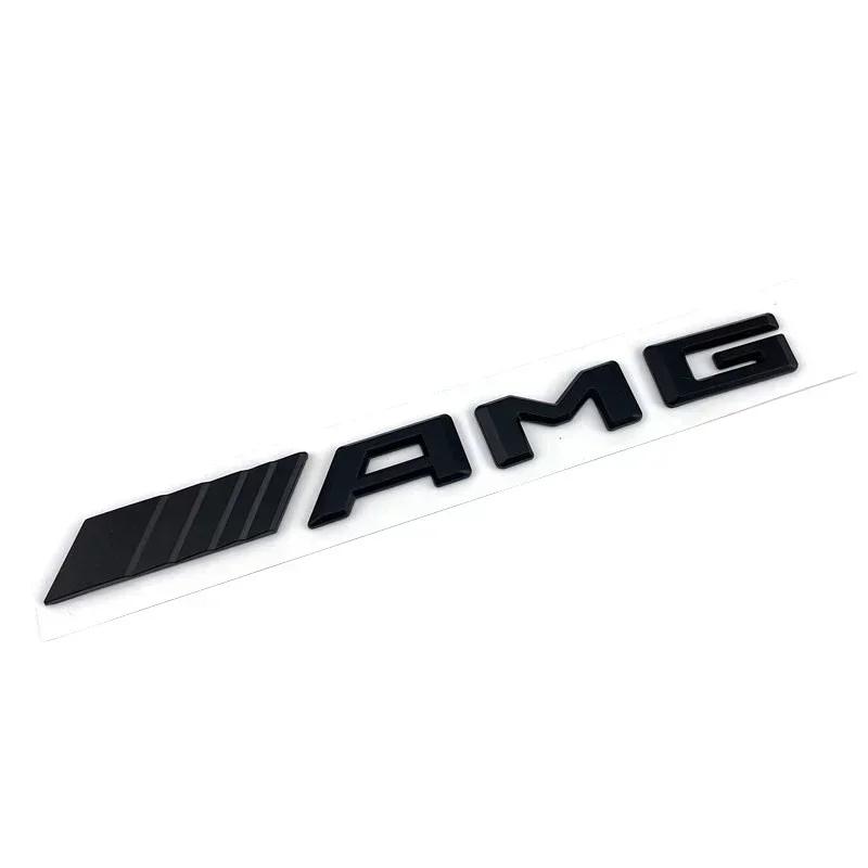 3d ABS Black Logo AMG Emblem Letters Car Trunk Badge For Mercedes Benz W204 W205 W176 W177 W212 W213 AMG Sticker Accessories