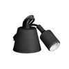 Pendentif En Silicone Noir - EDM - Douille E27 - Pour Ampoules LED Ou À Incandescence Jusqu'à 60W