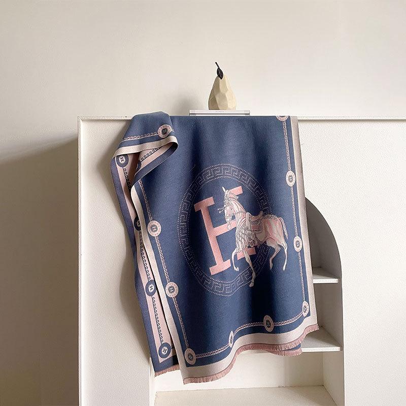 Популярная шаль на осень и зиму, уличный женский шарф, офисное одеяло, кашемировый шарф с бахромой, теплый шарф, прямая трансляция