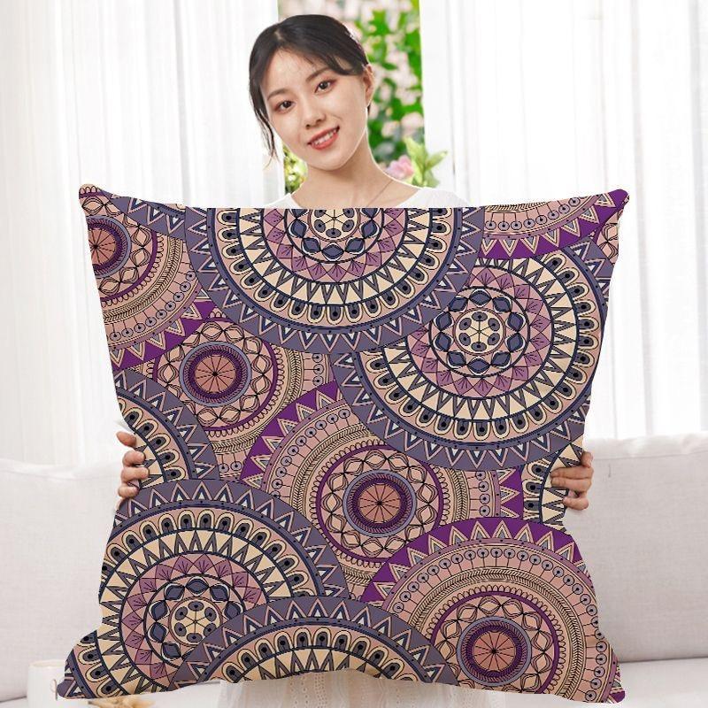 Двусторонняя богемная печать этнический стиль наволочка диван гостиная чехол для подушки геометрическая подушка квадратная наволочка