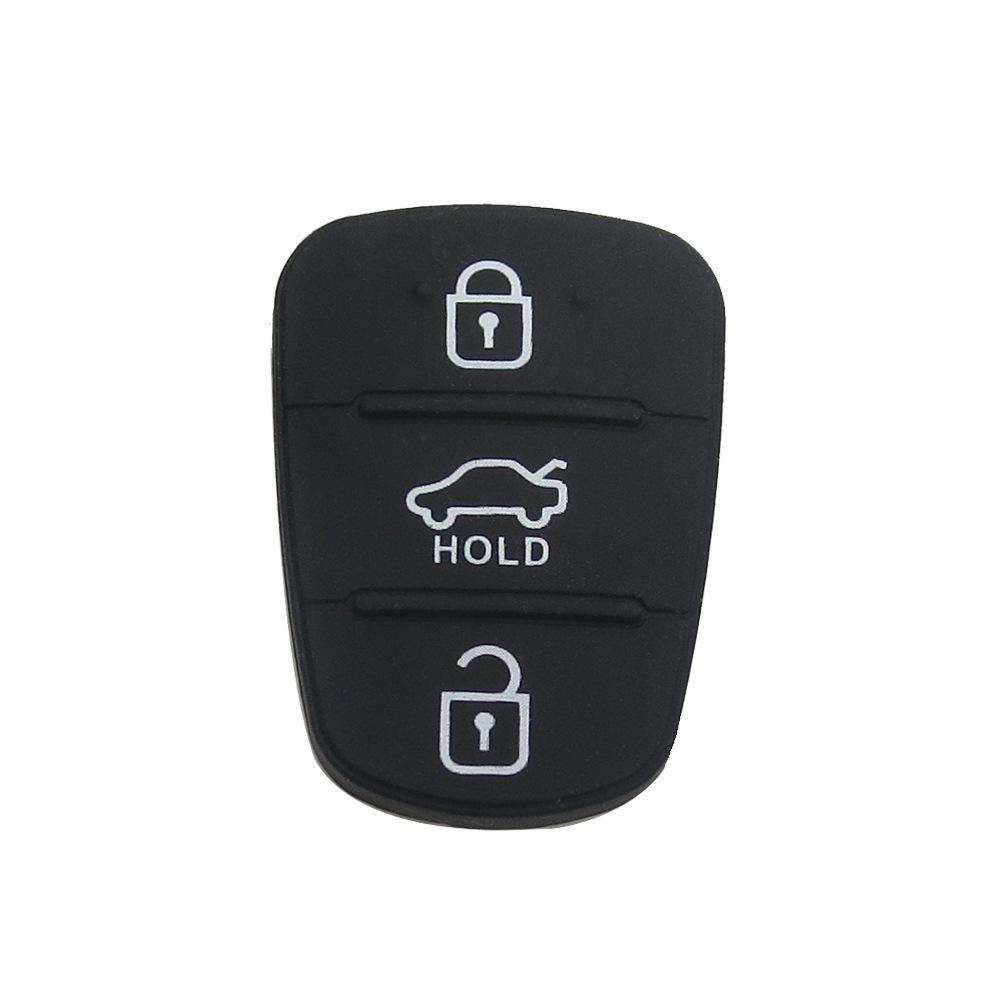 3-кнопочный флип-брелок с дистанционным управлением, резиновая накладка для Hyundai I10 I20 I30 IX35 для Kia K2 K5 Rio Sportage