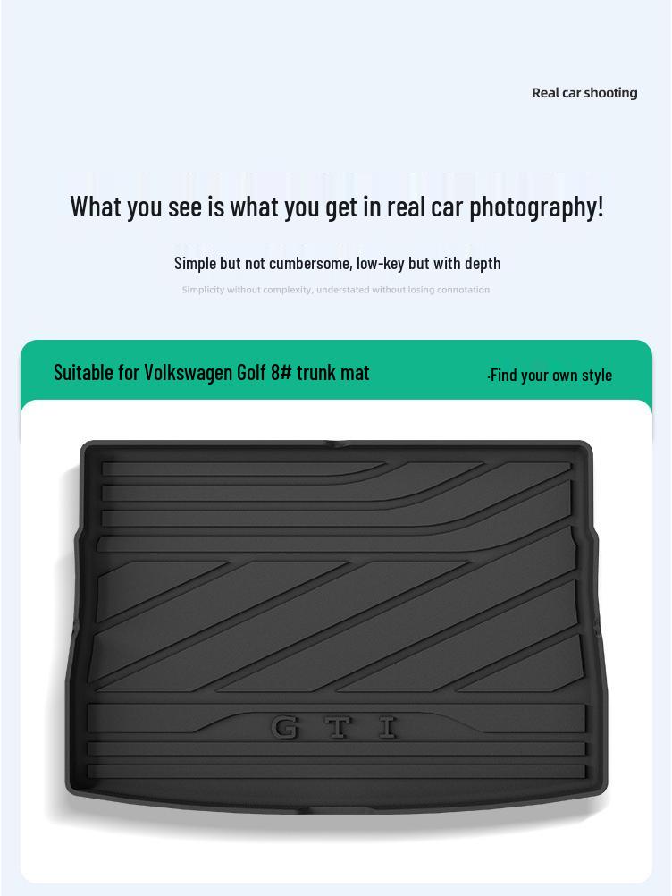 Коврик в багажник Volkswagen Golf 8 из ТПЭ: Защита от грязи, Набор из 25 шт.